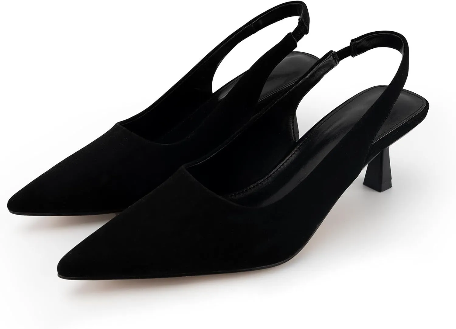 heelchic Women's Kitten Heel, Closed Pointed Toe Low Heel, Comfortable Pumps Shoes for Women Dress Shoes
