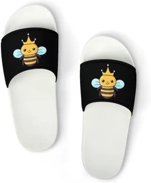 Honey Bee Open Toe Slippers for Women And Men Non Slip Shower Slippers Home Slippers