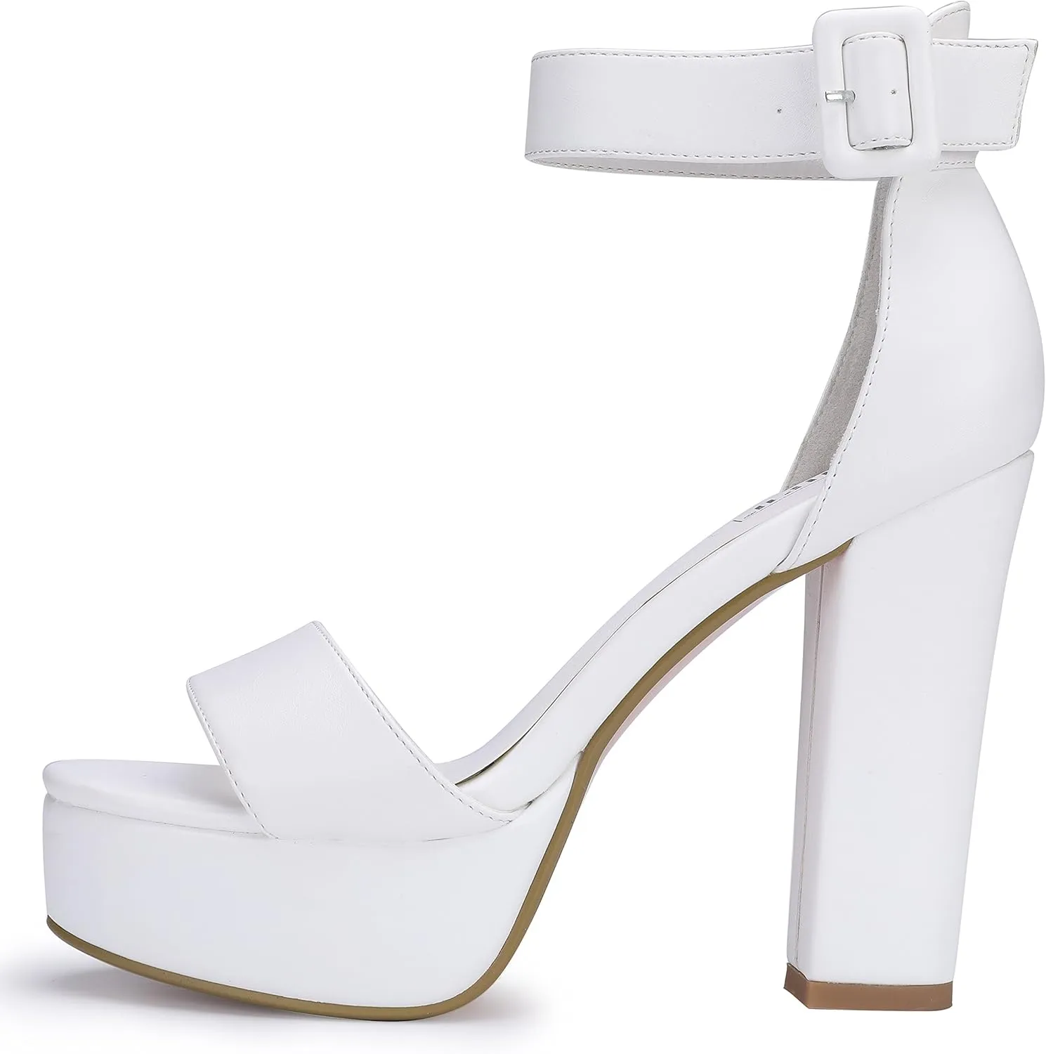 IDIFU Women's Ankle-Strap Heeled Sandal