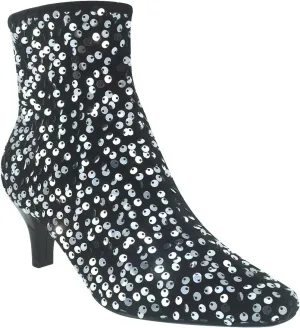 Impo International Naja Sequin Stretch Ankle Bootie with Memory Foam