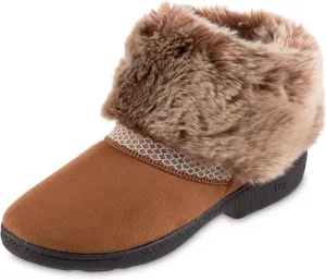 Isotoner Women's Recycled Microsuede Mallory Slipper, with Memory Foam and Indoor/Outdoor Sole