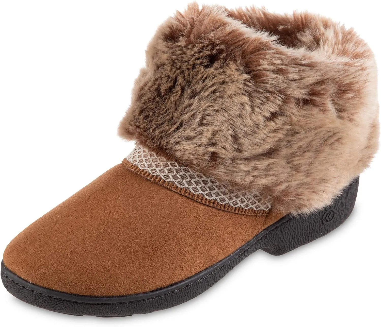 Isotoner Women's Recycled Microsuede Mallory Slipper, with Memory Foam and Indoor/Outdoor Sole