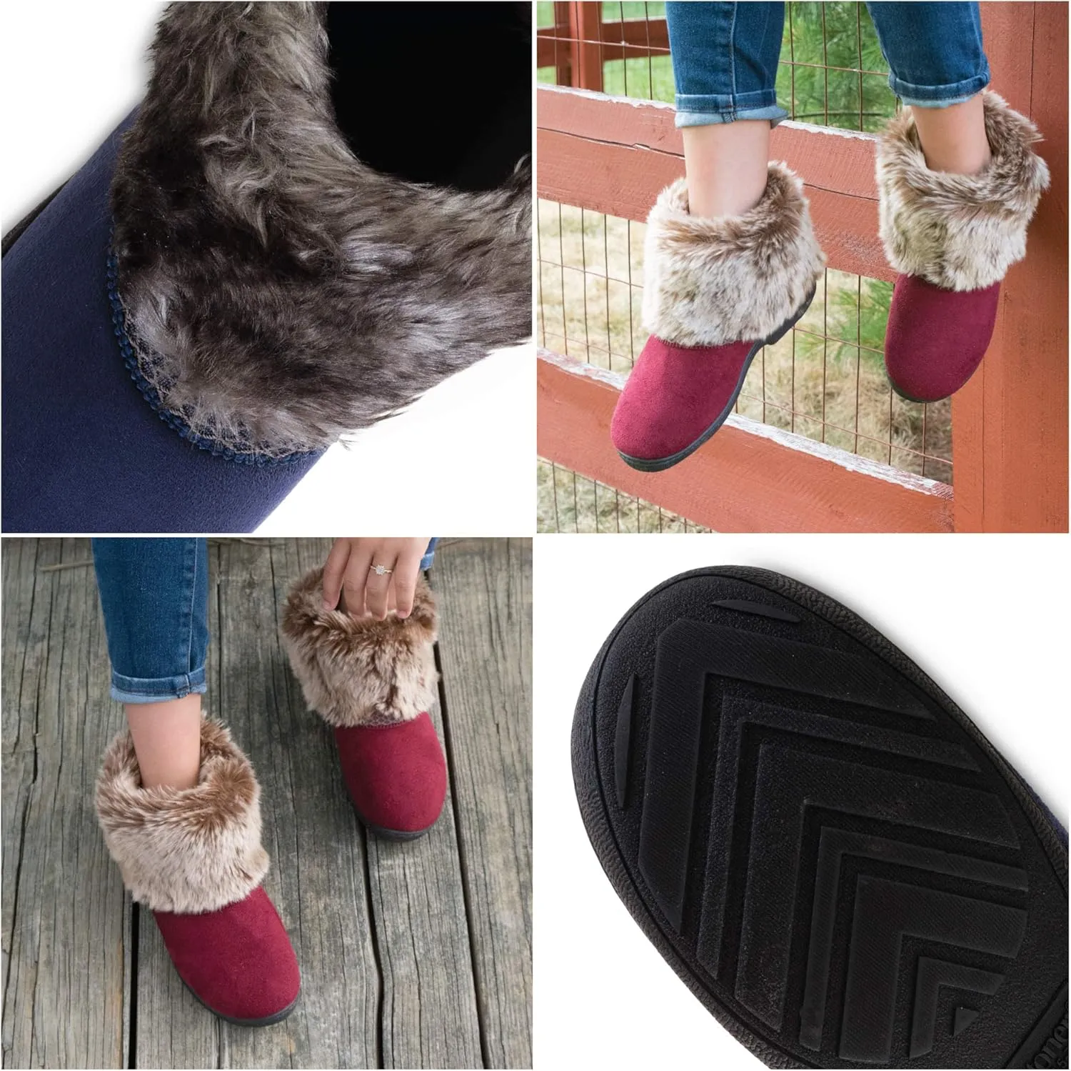 Isotoner Women's Recycled Microsuede Mallory Slipper, with Memory Foam and Indoor/Outdoor Sole