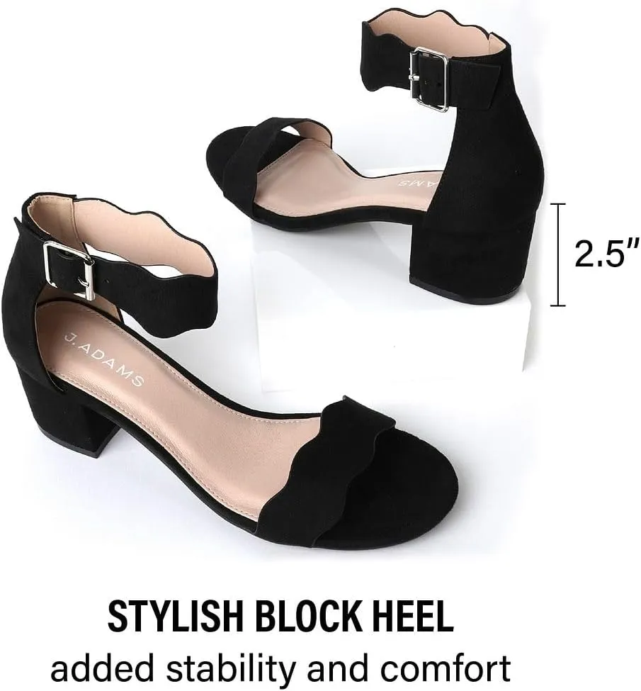 J. Adams Mimi Ankle Strap Kitten Heel Sandal