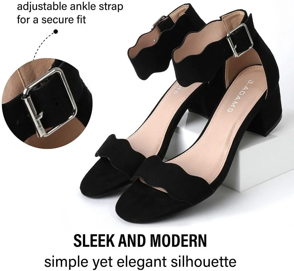 J. Adams Mimi Ankle Strap Kitten Heel Sandal
