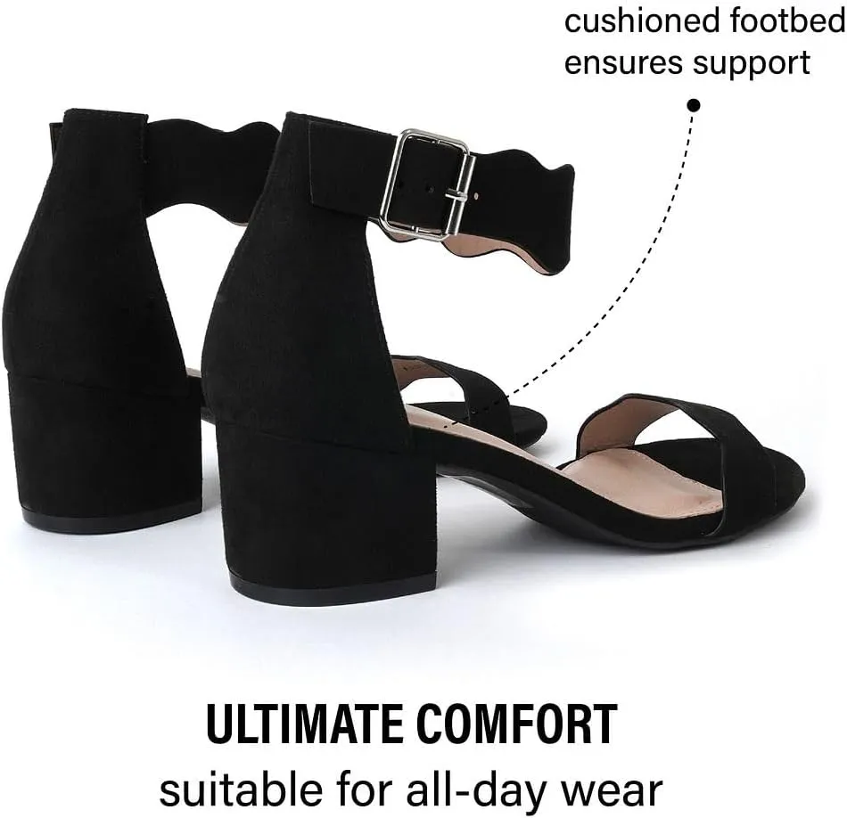 J. Adams Mimi Ankle Strap Kitten Heel Sandal