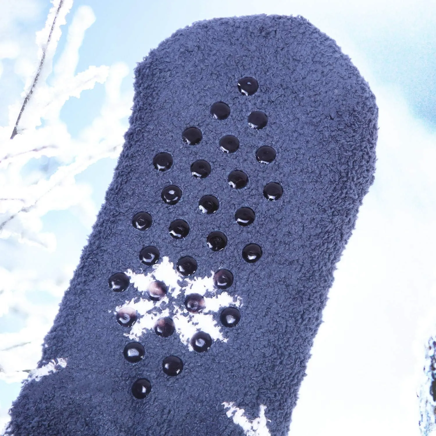 Jeasona Women’s Fuzzy Slipper Socks With Grippers Cozy Warm Cute Animal Gifts