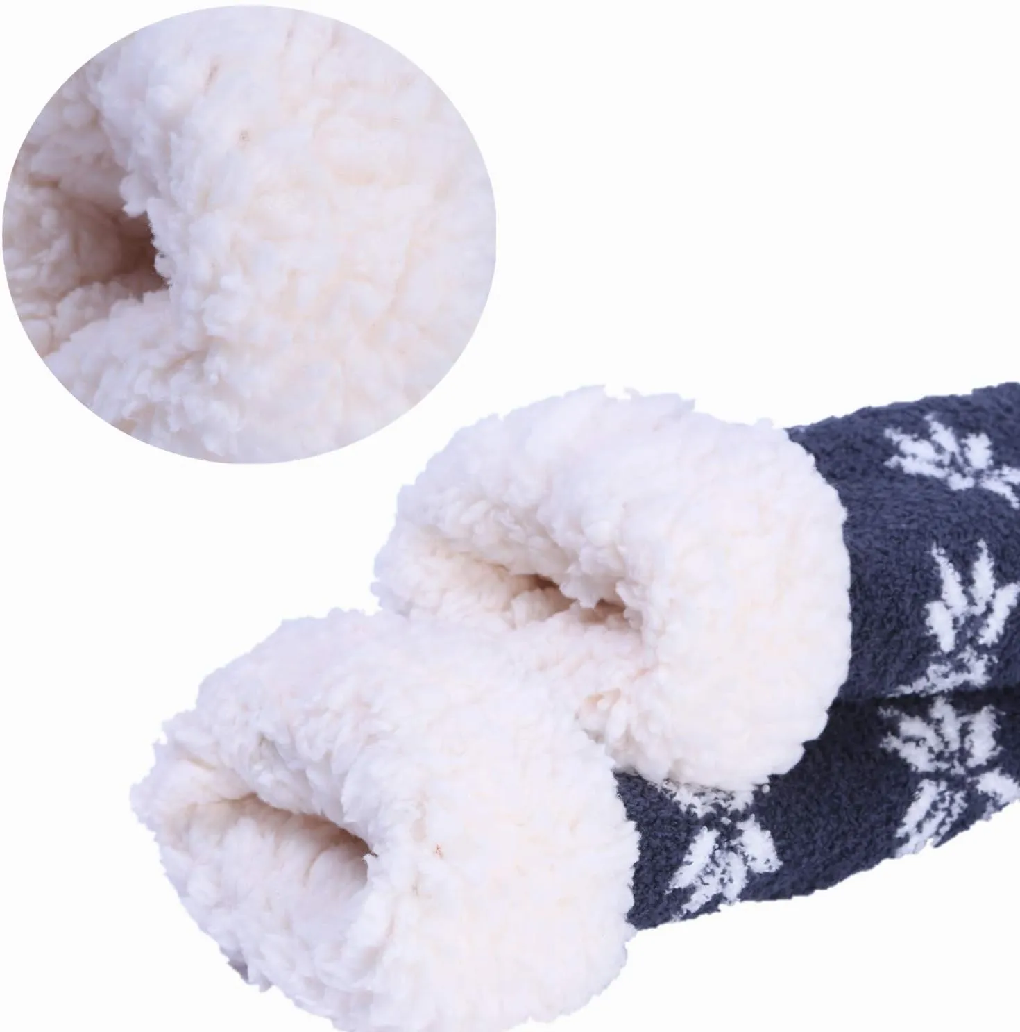 Jeasona Women’s Fuzzy Slipper Socks With Grippers Cozy Warm Cute Animal Gifts