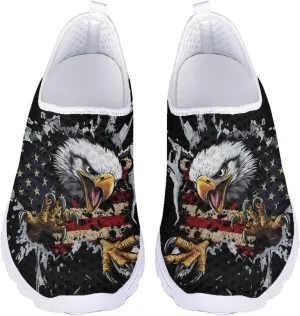 Jeiento Halloween Shoes for Women Men Halloween Party Walking Running Sneaker Shoes Slip-On Breathable Mesh Workout Fashion Shoes