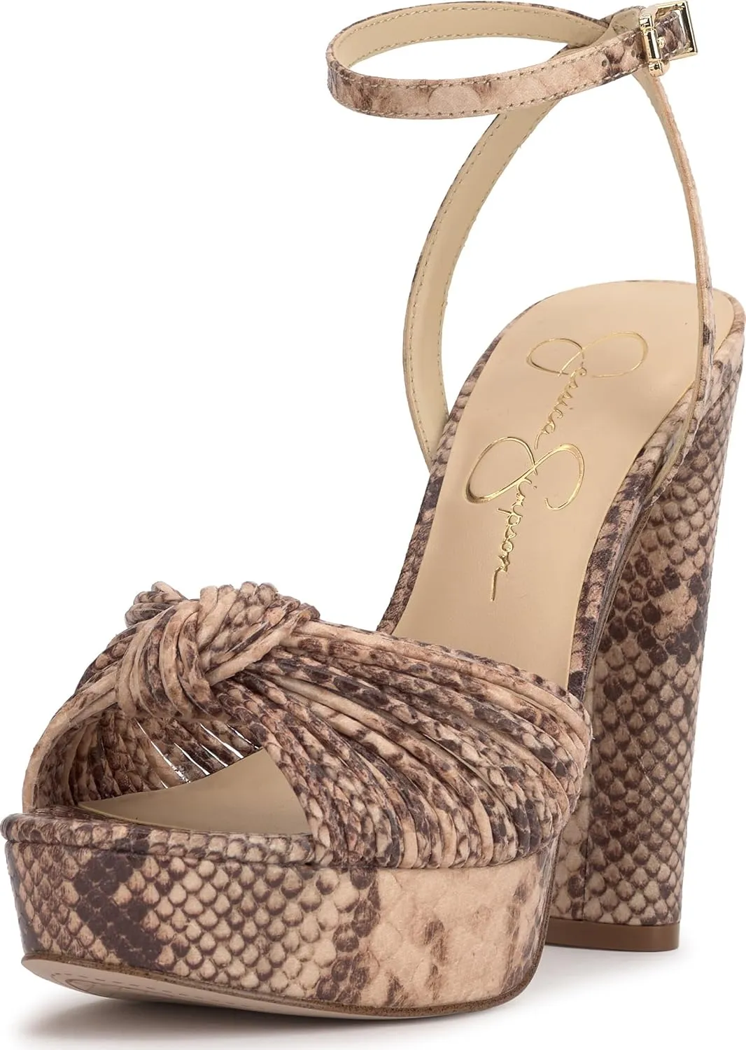 Jessica Simpson Womens Block Heel Ankle Strap