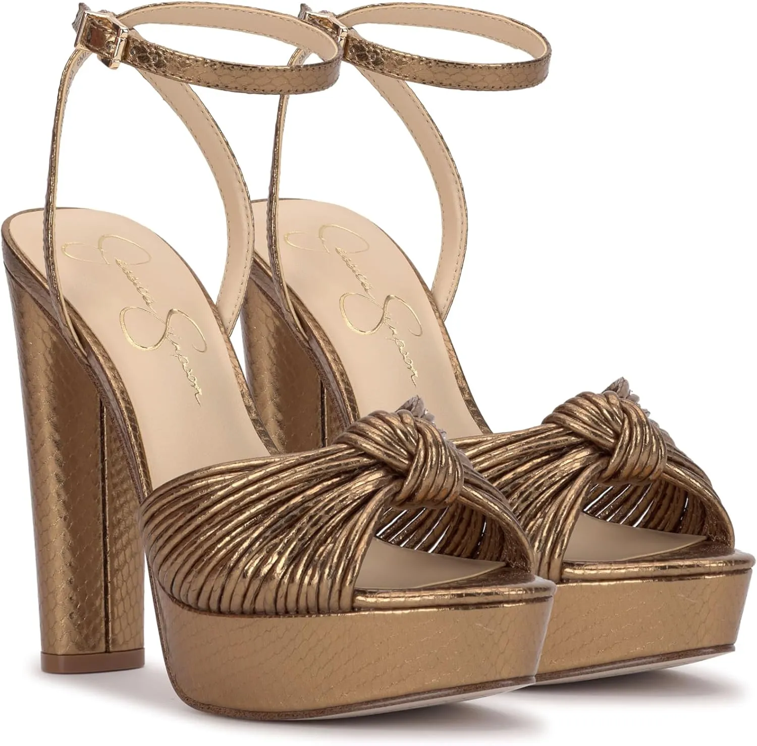 Jessica Simpson Womens Block Heel Ankle Strap