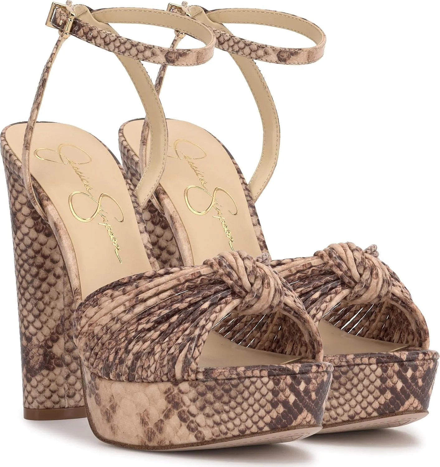 Jessica Simpson Womens Block Heel Ankle Strap