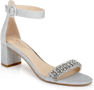 Jewel Badgley Mischka James Ankle Strap Block Heel