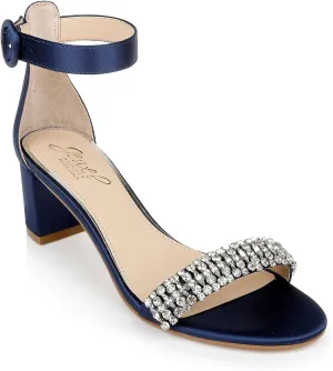 Jewel Badgley Mischka James Ankle Strap Block Heel