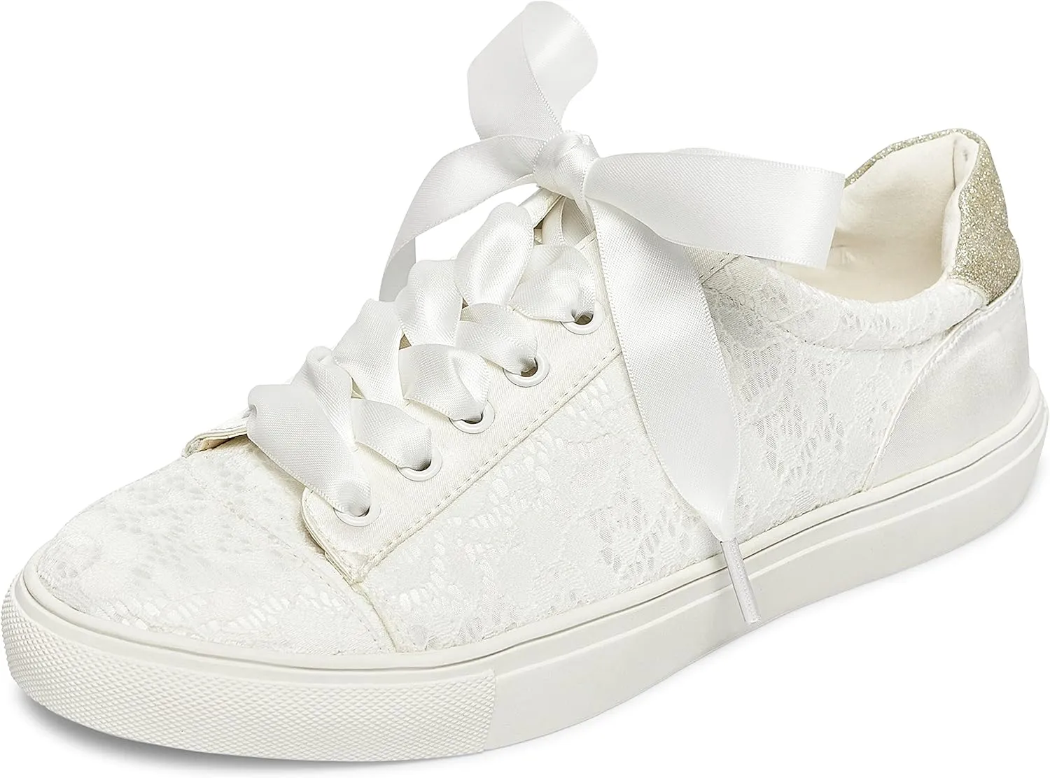 JIAJIA 8834A Wedding Shoes Bridal Sneakers Flats Bride Tennis Shoes Lace Sneakers - Personalized Customization Available