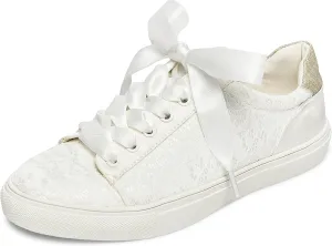 JIAJIA 8834A Wedding Shoes Bridal Sneakers Flats Bride Tennis Shoes Lace Sneakers - Personalized Customization Available