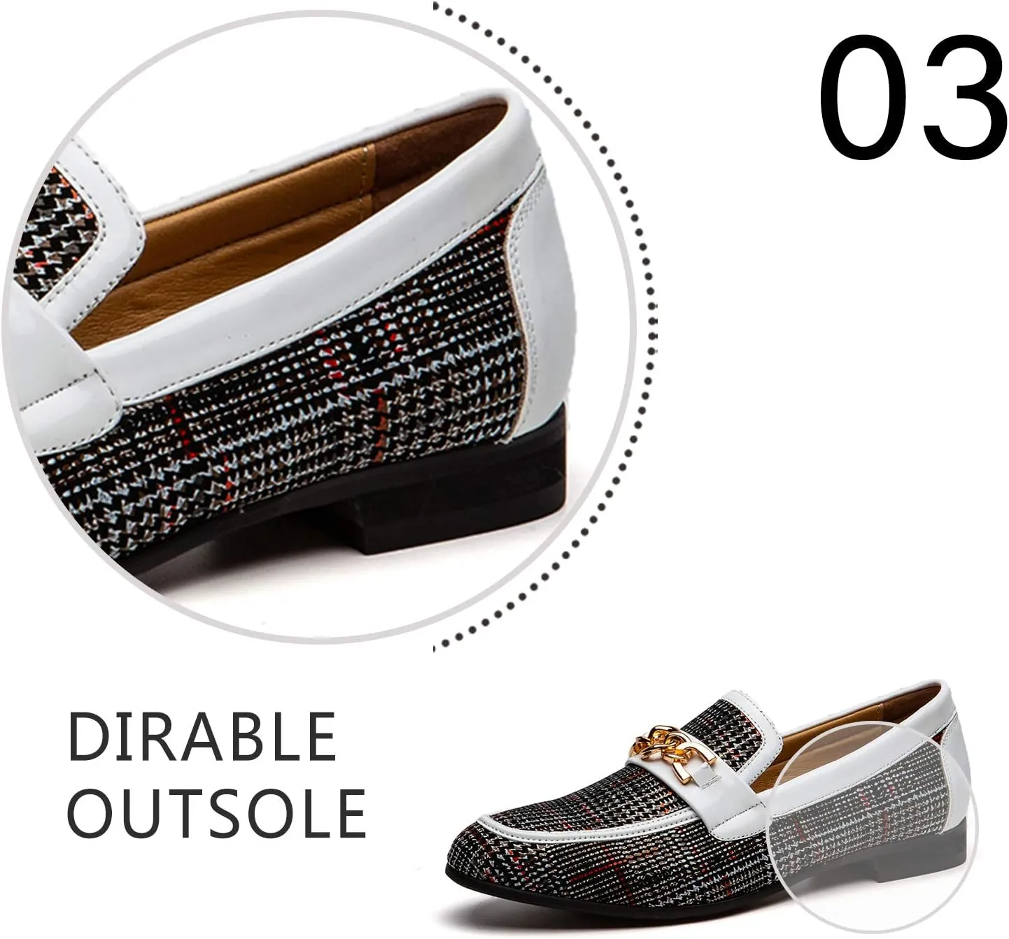 JITAI Mens Leather Shoes Pattern Printing Men's Dress Loafer Shoes Slip-on Casual Loafer Smoking Slipper