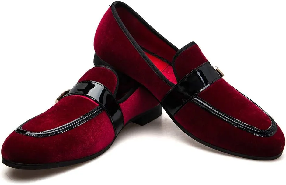 JITAI Men's Lindford Moc Toe Bit Slip-on Penny Loafer Party Shoes