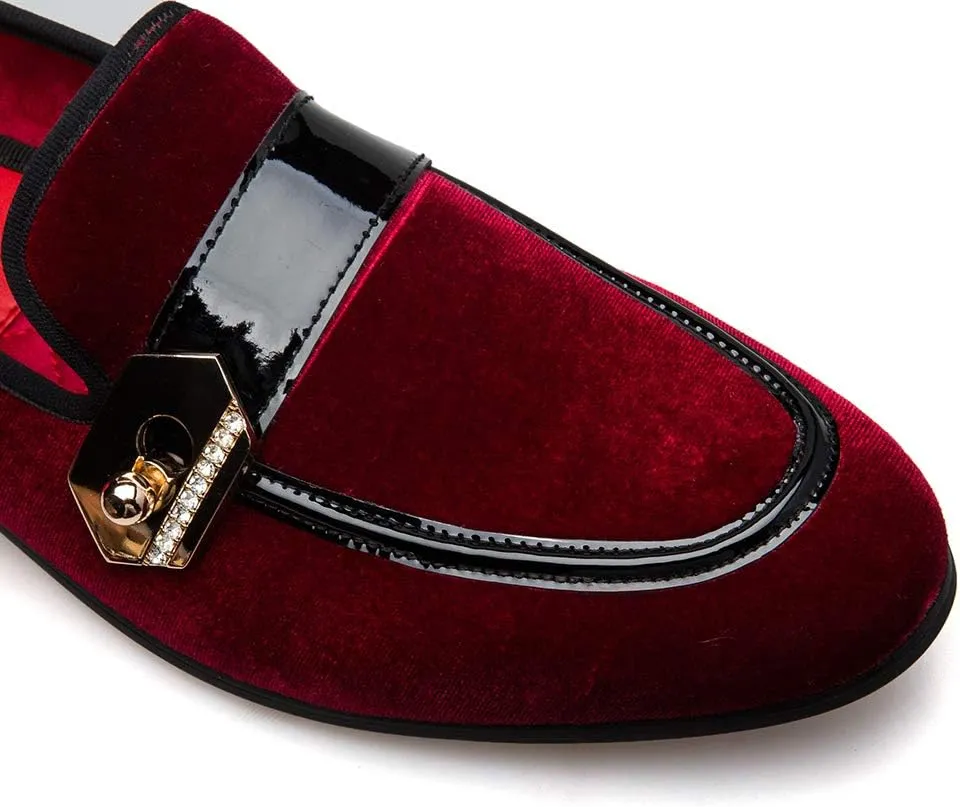 JITAI Men's Lindford Moc Toe Bit Slip-on Penny Loafer Party Shoes