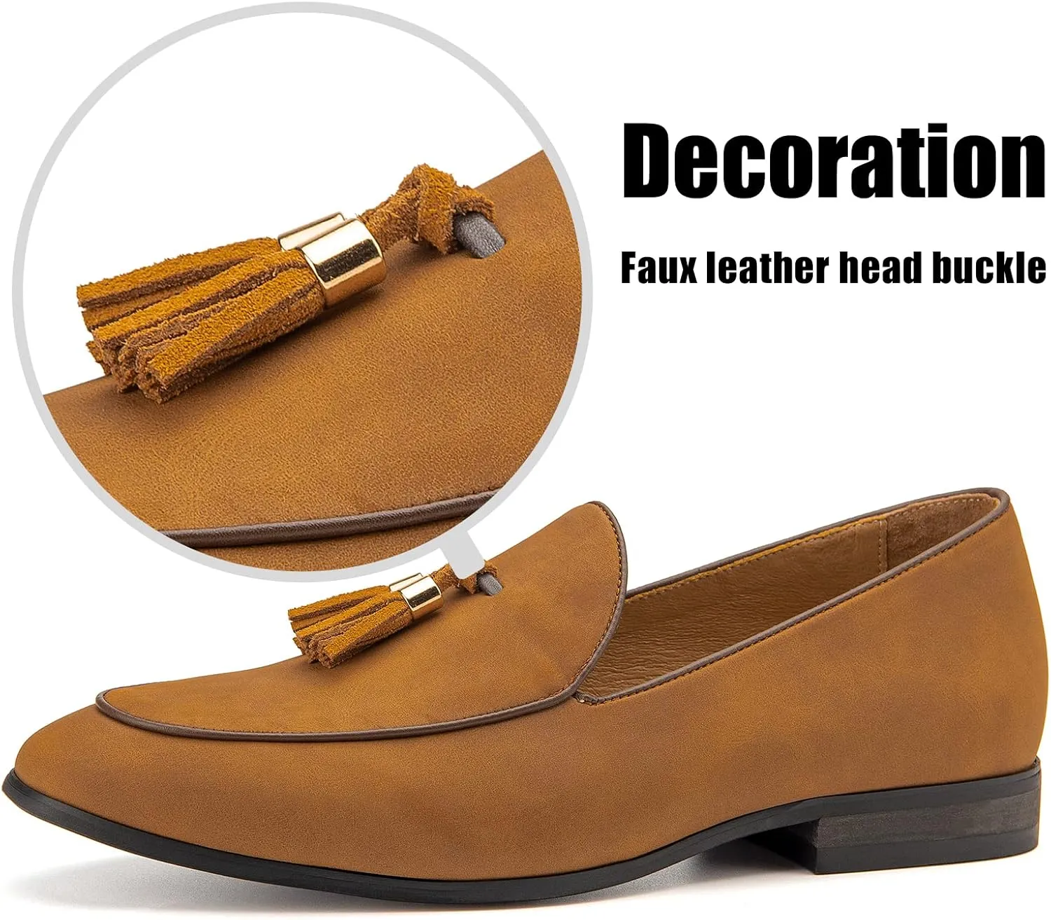 JITAI Mens Loafers Shoes Slip On Driving Shoes Casual Dress Loafer Business Fashion Shoes