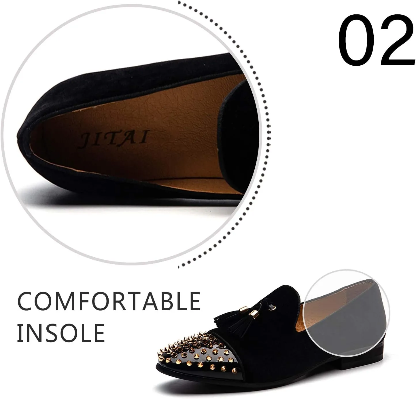 JITAI Men's Penny Slip-On Leather Lined Loafer Luxury Men Shoes
