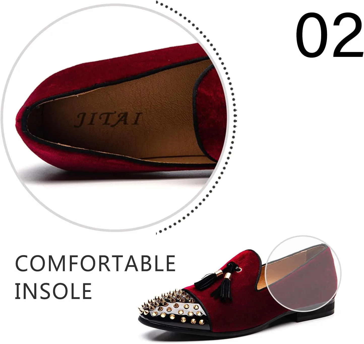 JITAI Men's Penny Slip-On Leather Lined Loafer Luxury Men Shoes