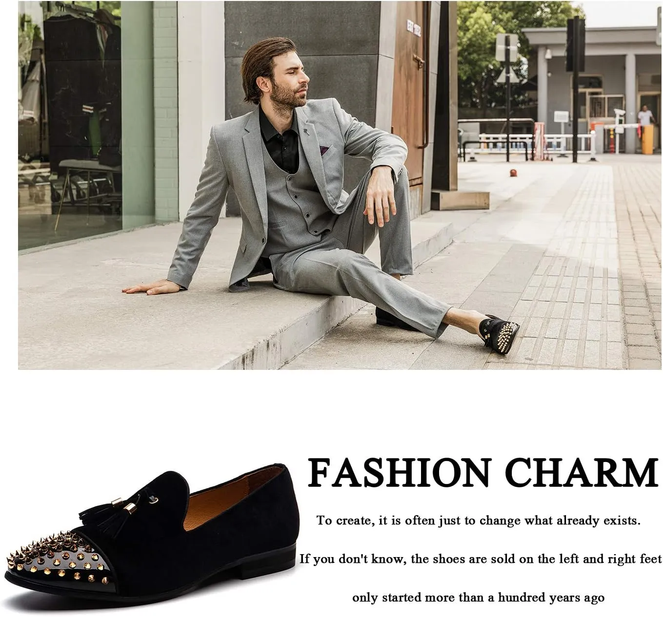 JITAI Men's Penny Slip-On Leather Lined Loafer Luxury Men Shoes