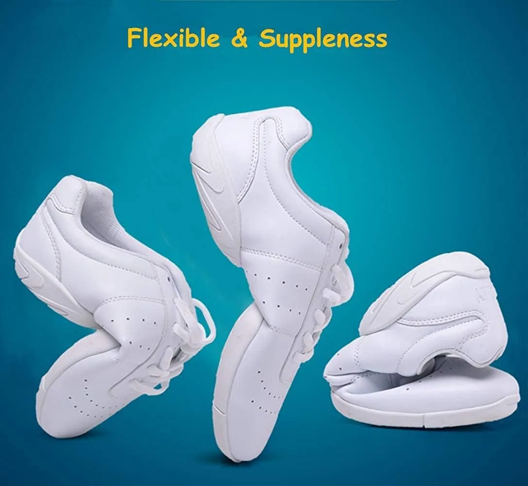 JITUUE Women Cheerleading Dance Shoes Fashion Trainers Sneakers Lace Up Gym Athletic Sport Training Shoes for Girls