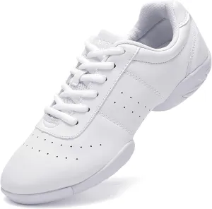 JITUUE Women Cheerleading Dance Shoes Fashion Trainers Sneakers Lace Up Gym Athletic Sport Training Shoes for Girls