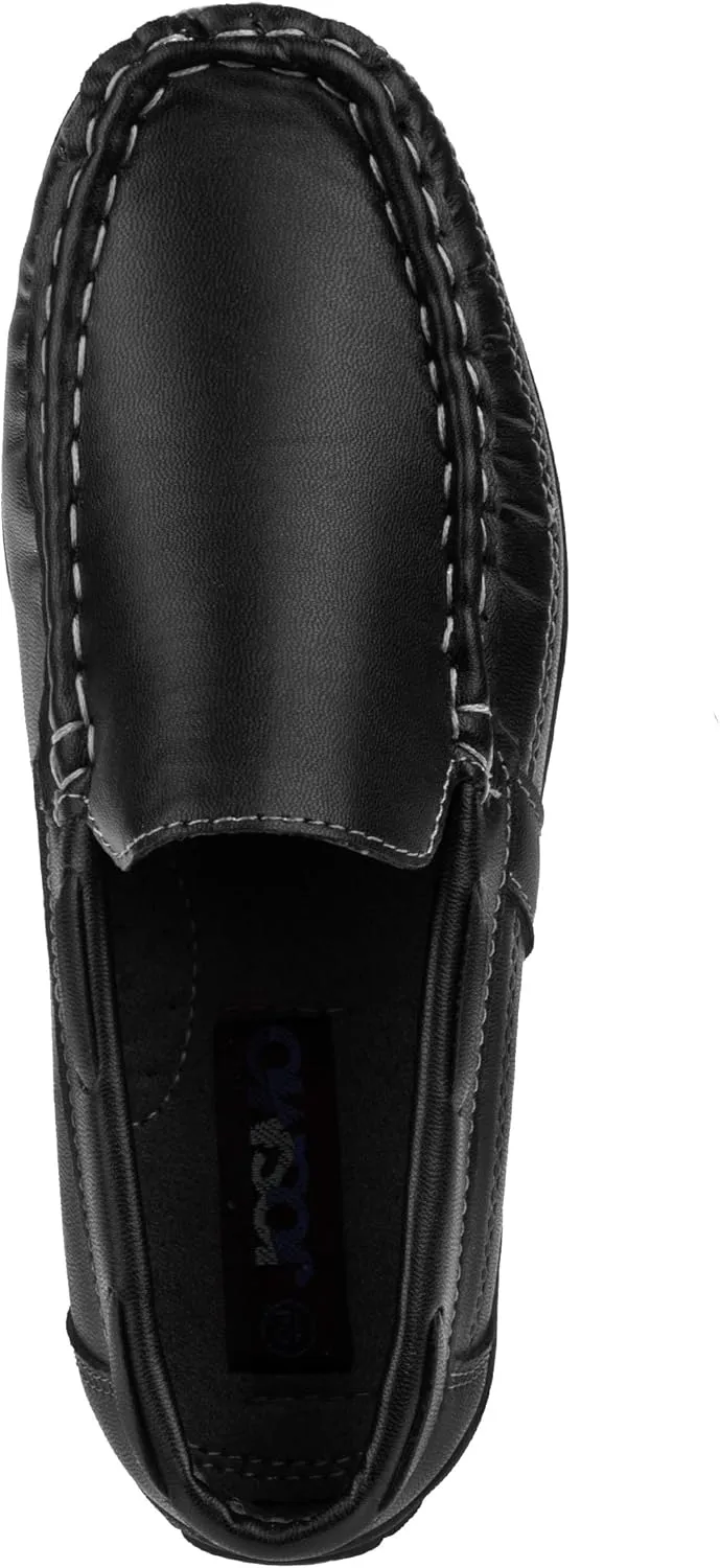Josmo Boys Moccasin Driving Loafers - Casual Dress Penny Slip On Boat Shoes (Toddlers - Little Kids - Big Kids)