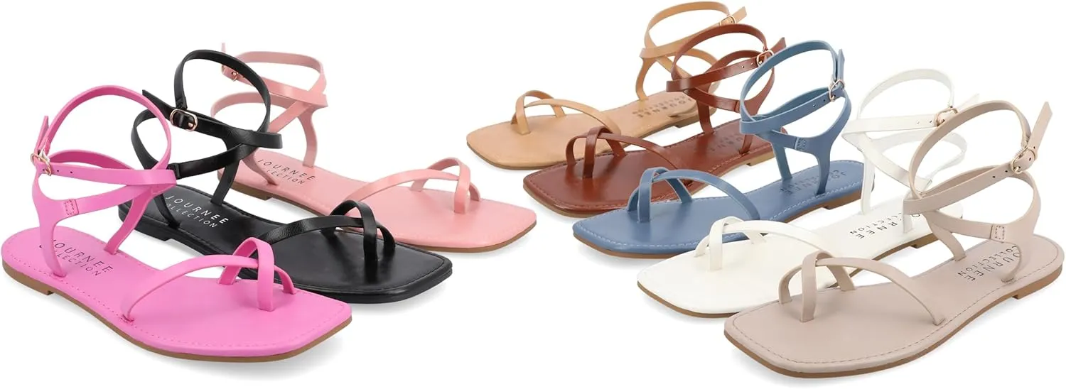 Journee Collection Women's Charra Flat Sandal