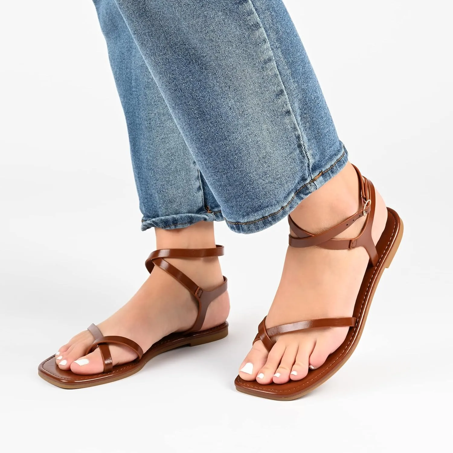 Journee Collection Women's Charra Flat Sandal