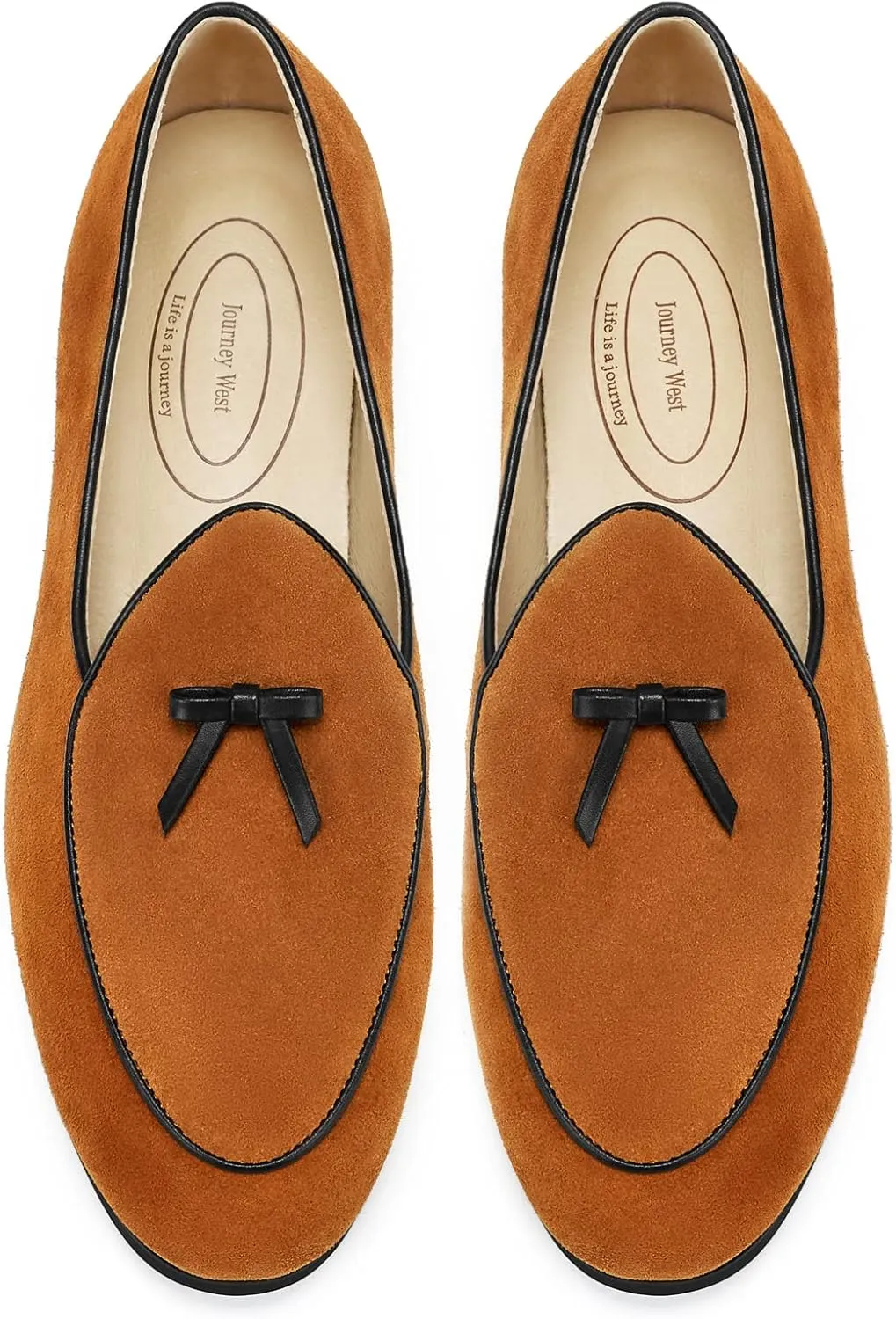 Journey West Men's Vintage Loafers for Men Belgian Loafers Slip-on Loafer Penny Loafer Casual Loafers