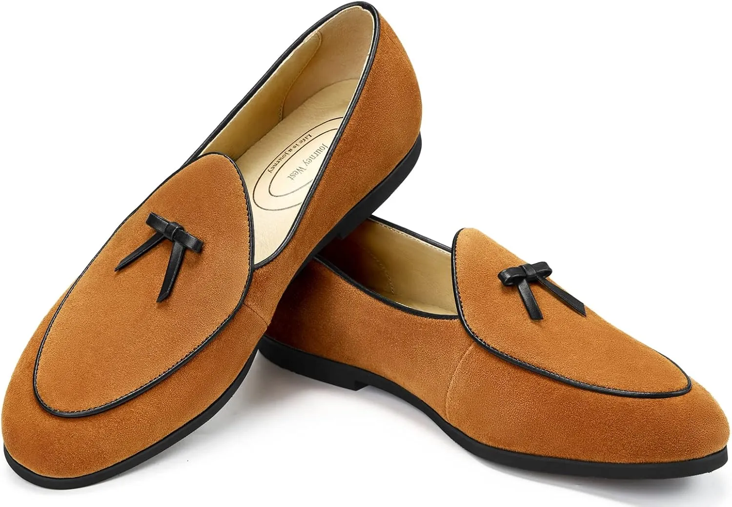 Journey West Men's Vintage Loafers for Men Belgian Loafers Slip-on Loafer Penny Loafer Casual Loafers