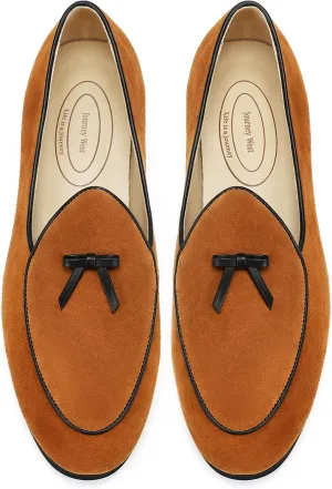 Journey West Men's Vintage Loafers for Men Belgian Loafers Slip-on Loafer Penny Loafer Casual Loafers