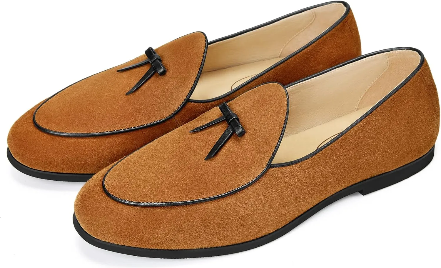 Journey West Men's Vintage Loafers for Men Belgian Loafers Slip-on Loafer Penny Loafer Casual Loafers