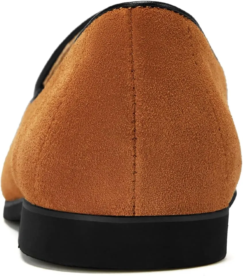 Journey West Suede Tassel Loafer for Women Slip-on Belgian Penny Loafers Shoes for Women in Many Colors