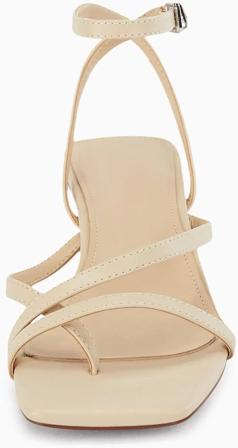 Juliet Holy Womens Strappy Sandals Kitten Heel Open Toe Slingback Ankle Strap Wedding Party Summer Heeled Sandals