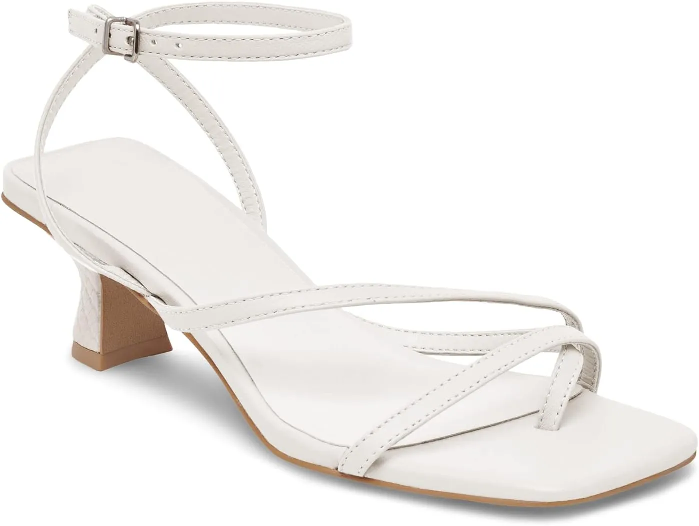 Juliet Holy Womens Strappy Sandals Kitten Heel Open Toe Slingback Ankle Strap Wedding Party Summer Heeled Sandals