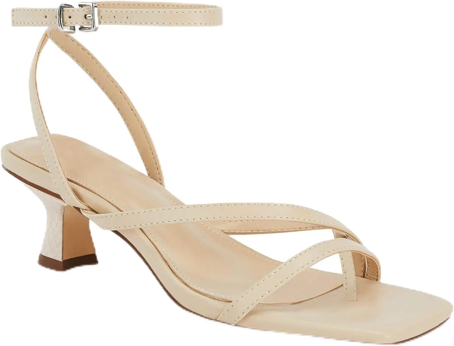 Juliet Holy Womens Strappy Sandals Kitten Heel Open Toe Slingback Ankle Strap Wedding Party Summer Heeled Sandals