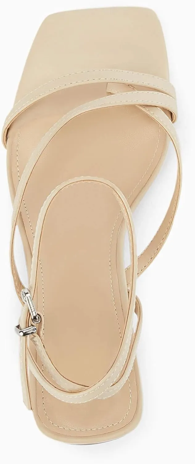 Juliet Holy Womens Strappy Sandals Kitten Heel Open Toe Slingback Ankle Strap Wedding Party Summer Heeled Sandals