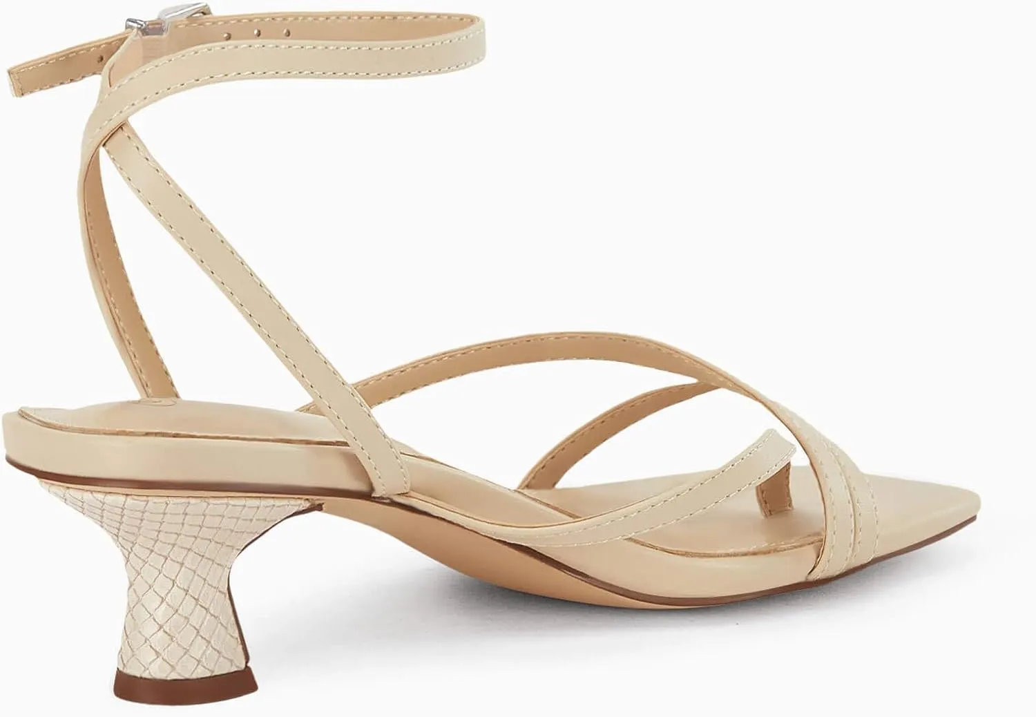 Juliet Holy Womens Strappy Sandals Kitten Heel Open Toe Slingback Ankle Strap Wedding Party Summer Heeled Sandals