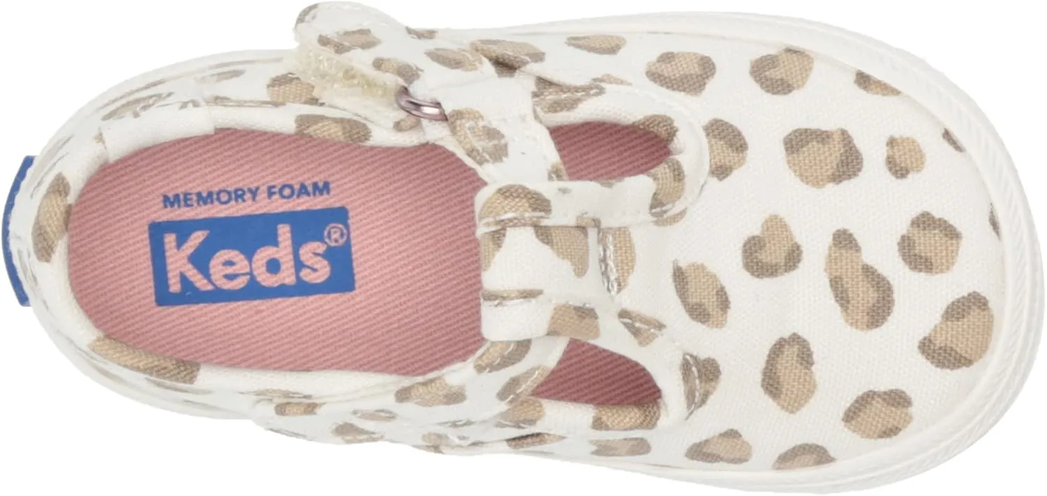 Keds Baby-Girl's Champion Lace Toe Cap Tstrap Sneaker