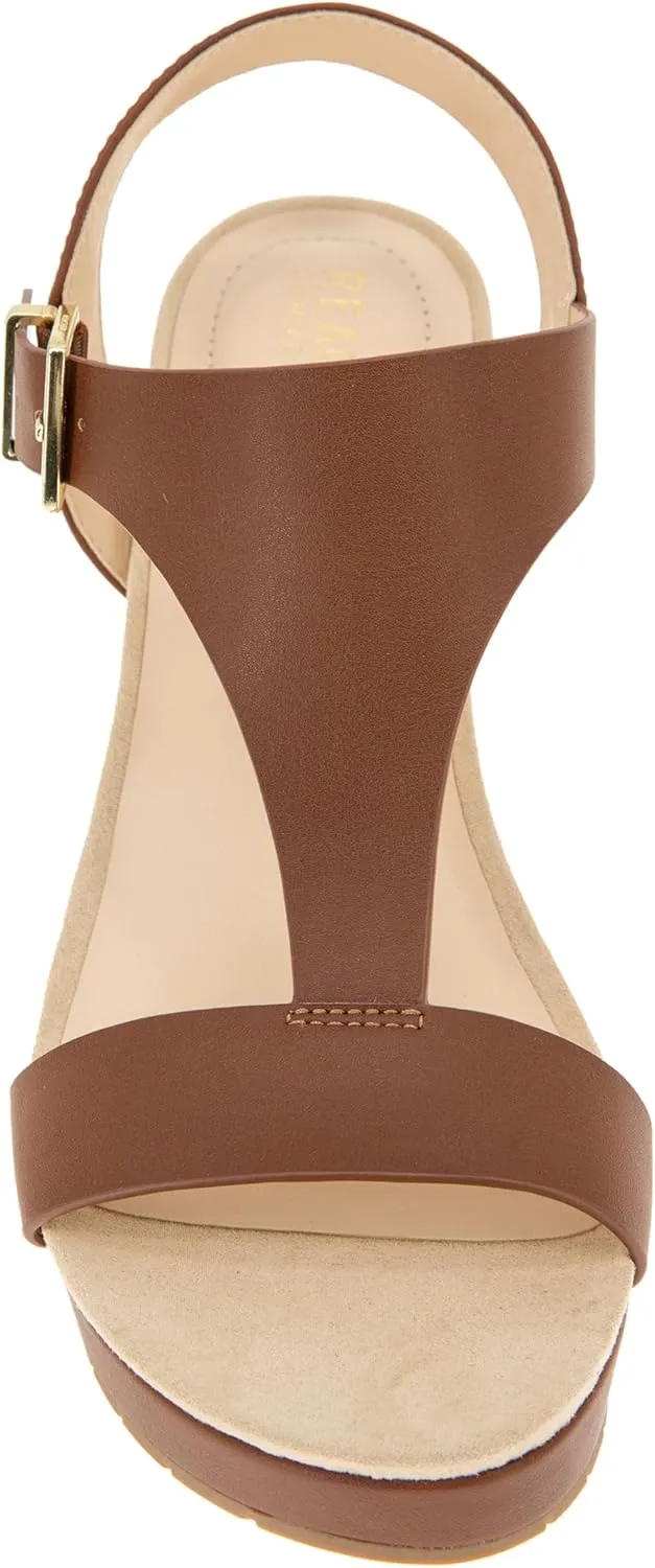 Kenneth Cole REACTION Women's Card T-Strap Wedge Sandal
