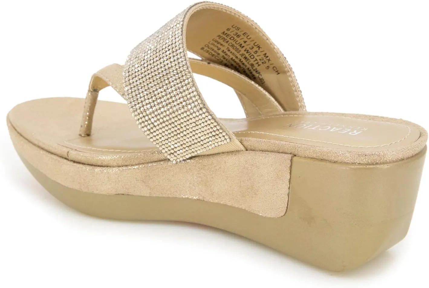 Kenneth Cole REACTION Women's Pepea Cross Jewel Wedge Sandal