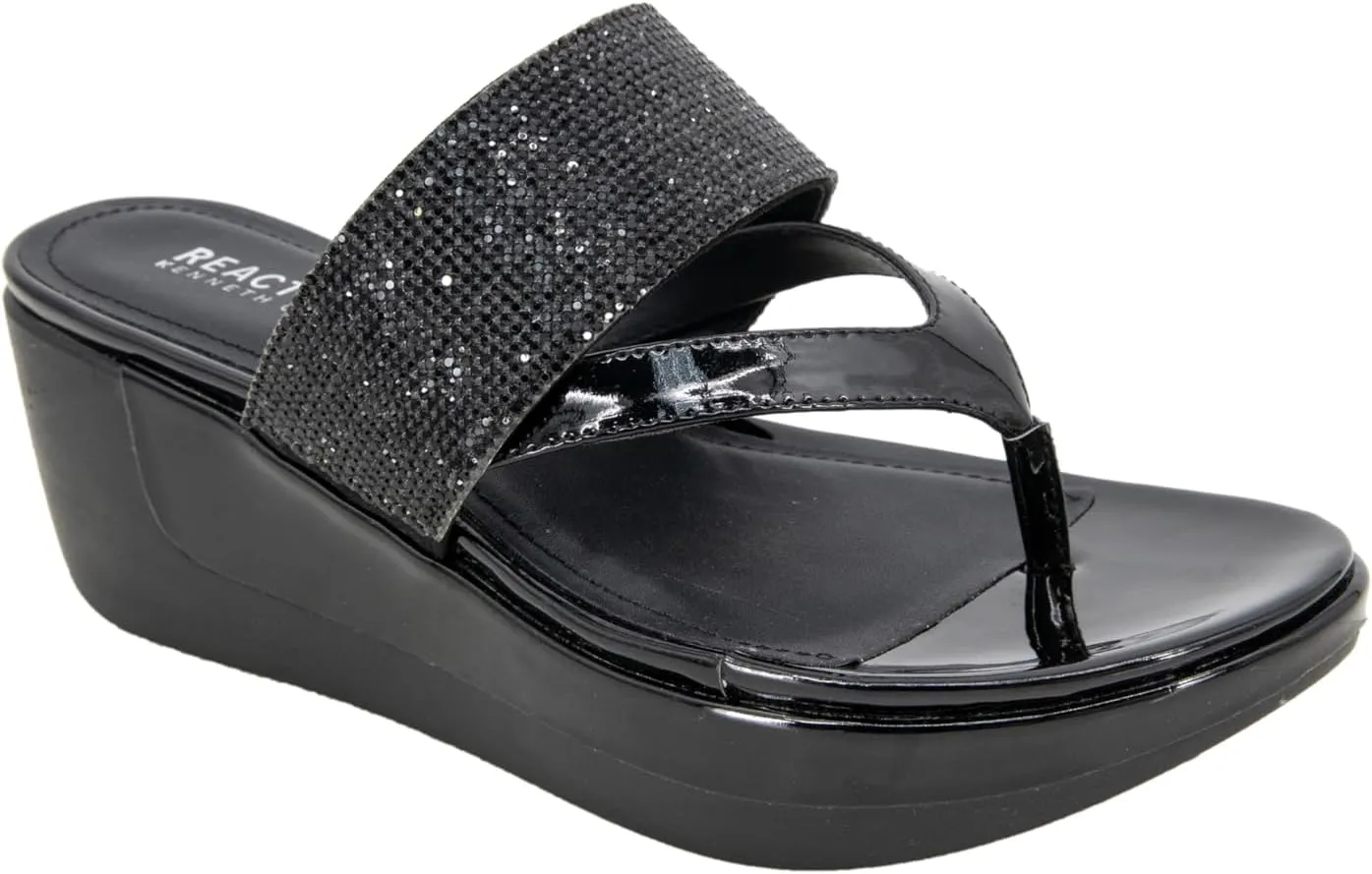 Kenneth Cole REACTION Women's Pepea Cross Jewel Wedge Sandal