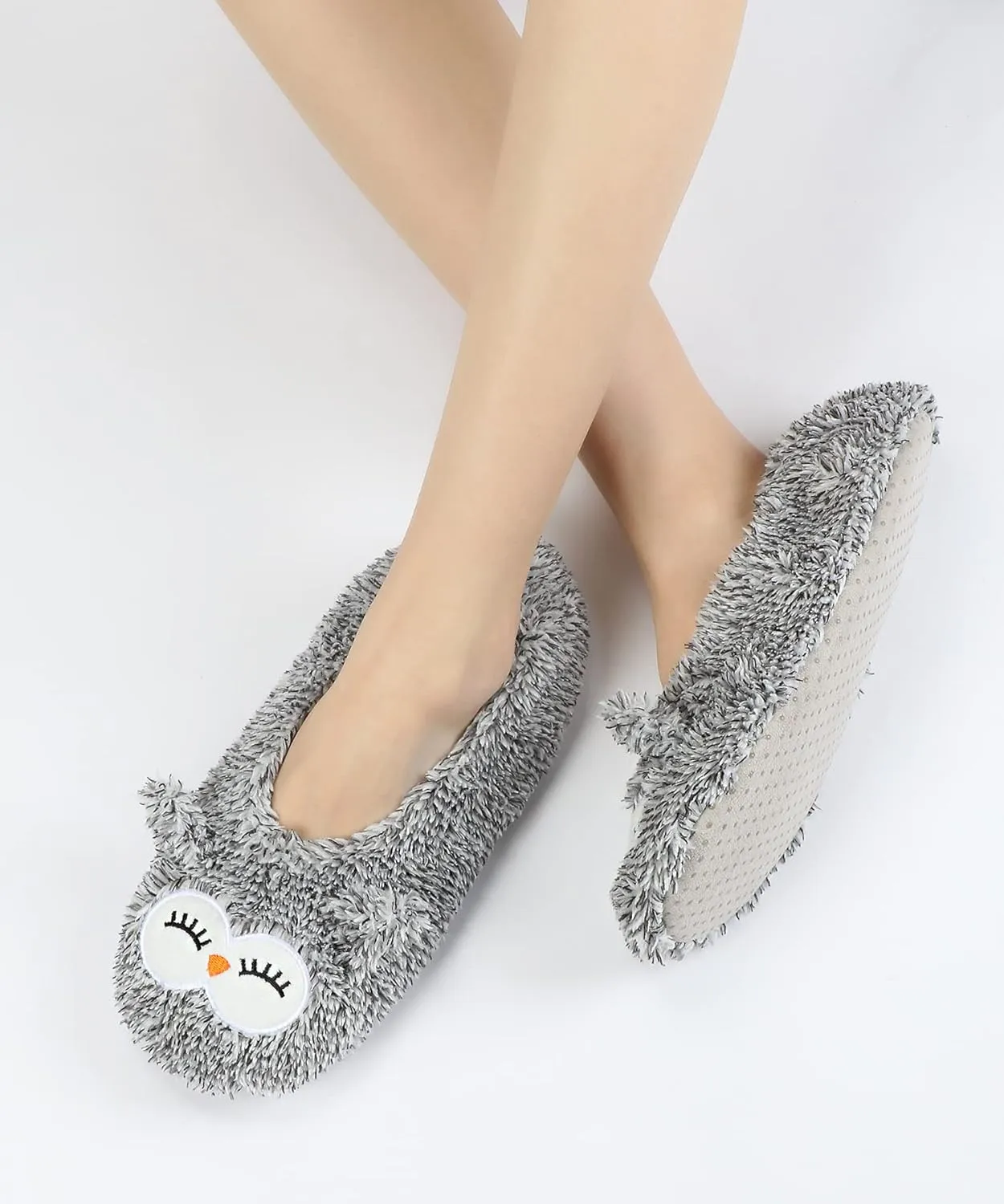 Keyela Slipper Socks for Women Grippers- House Slippers for Women Indoor- Fuzzy Cute Animal Women's/Ladies Slippers