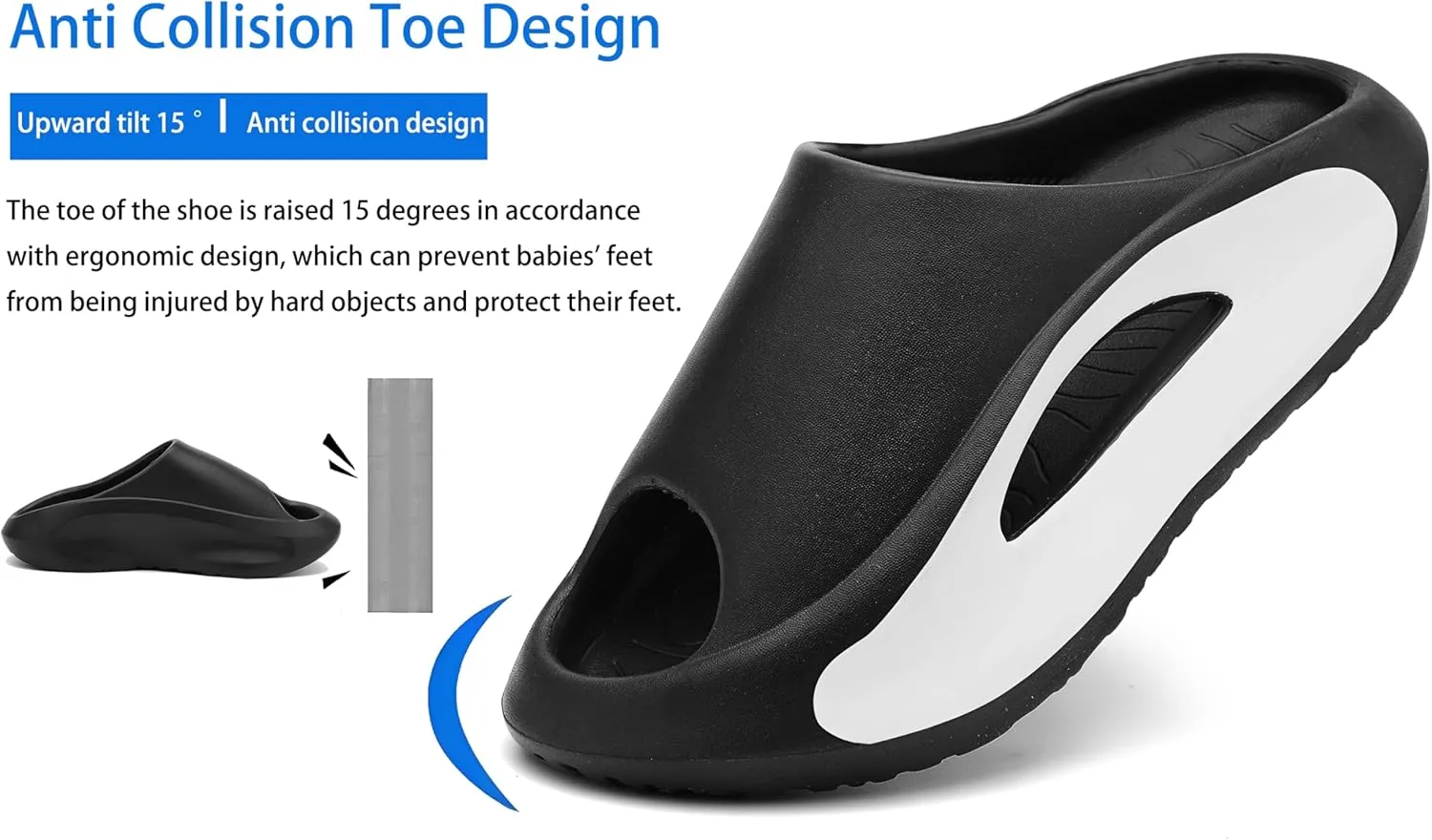 Kids Cloud Slides Boys Girls Comfy Pillow Slippers Summer Beach Sandals Non-Slip Thick Sole Slippers for Indoor Outdoor