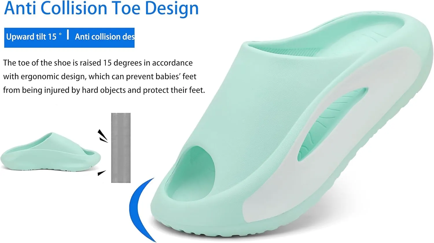 Kids Cloud Slides Boys Girls Comfy Pillow Slippers Summer Beach Sandals Non-Slip Thick Sole Slippers for Indoor Outdoor