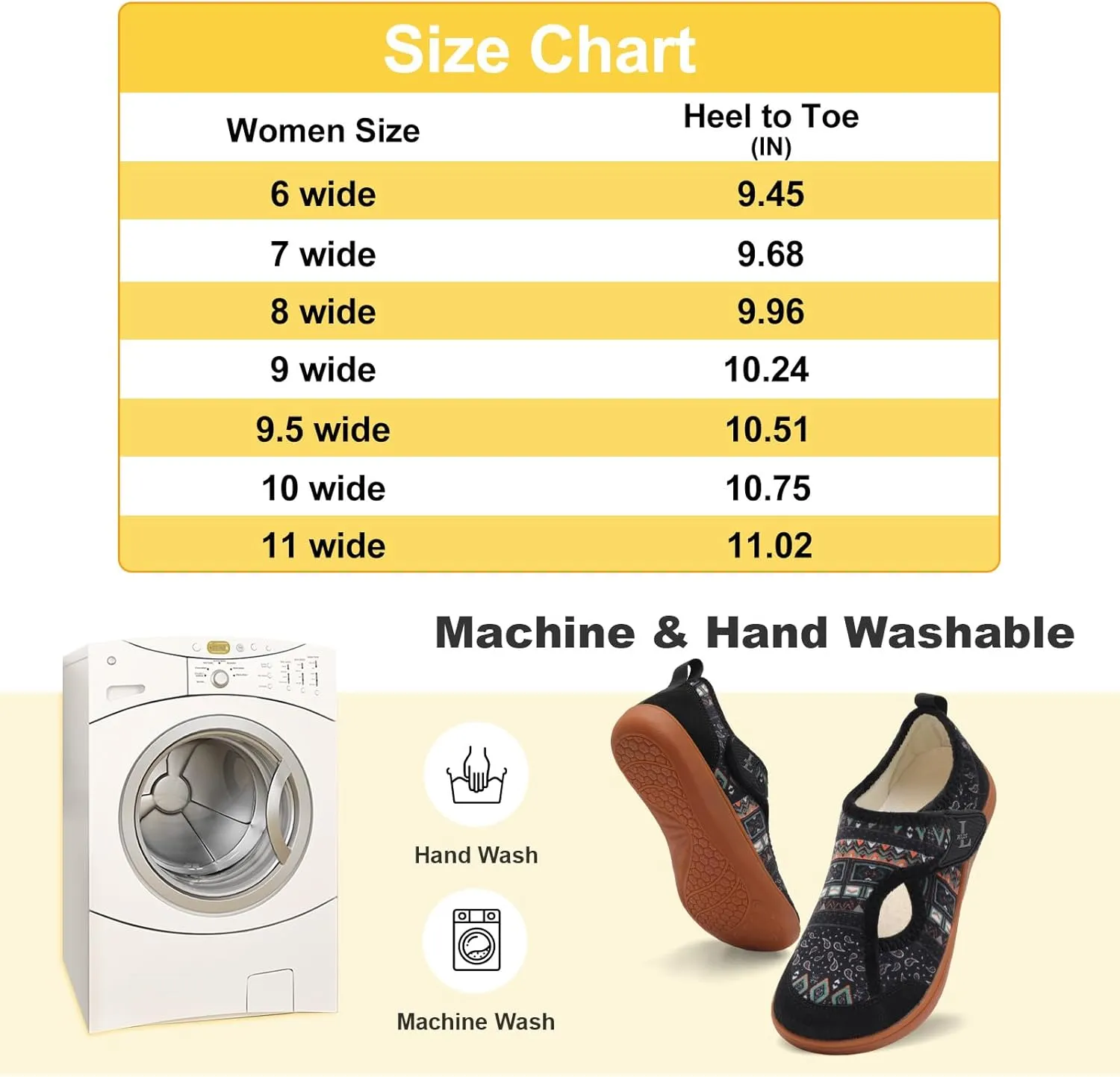 L-RUN Womens Wide Toe Box Barefoot Diabetic Shoes - Ladies House Slippers for Indoor and Outdoor